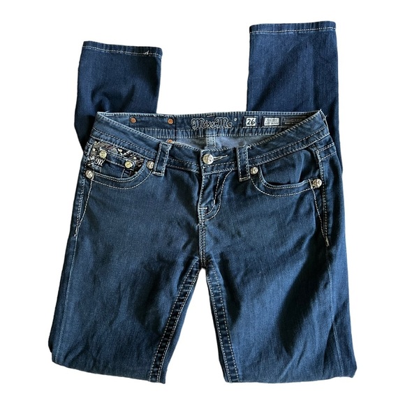 Miss Me Midrise Easy Skinny size 26, embellished jeans - Picture 2 of 9